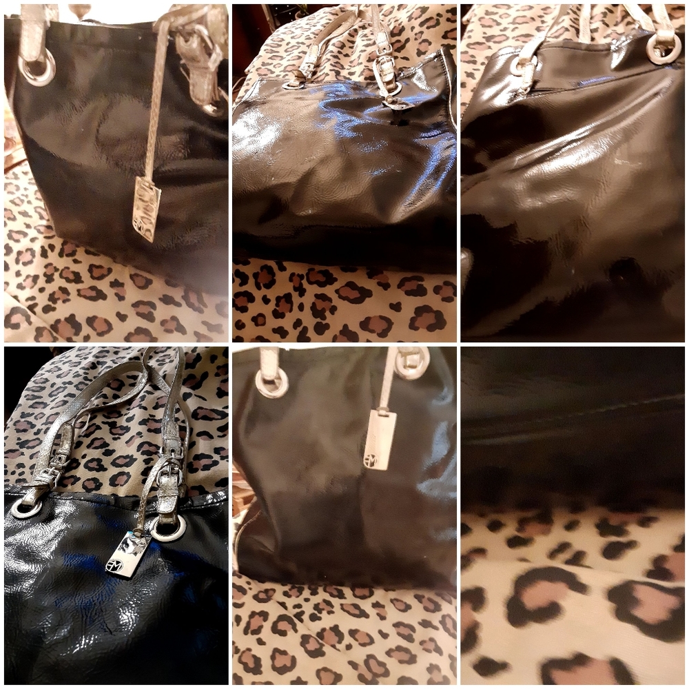 Marc Fischer black metallic purse